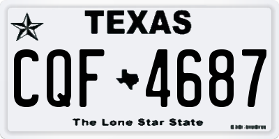 TX license plate CQF4687