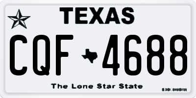 TX license plate CQF4688