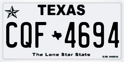 TX license plate CQF4694