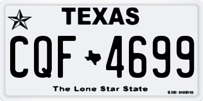 TX license plate CQF4699