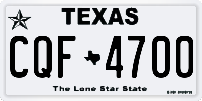 TX license plate CQF4700