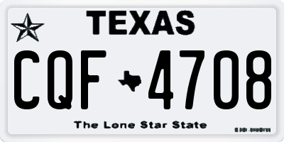 TX license plate CQF4708