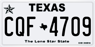 TX license plate CQF4709