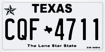 TX license plate CQF4711