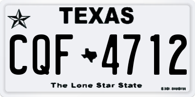 TX license plate CQF4712