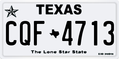 TX license plate CQF4713