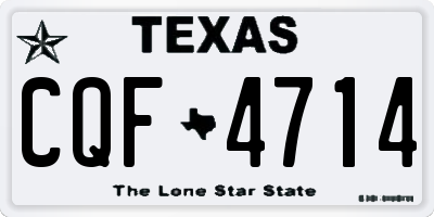 TX license plate CQF4714