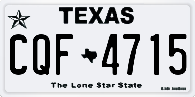 TX license plate CQF4715