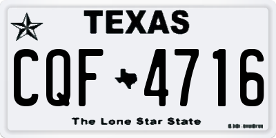 TX license plate CQF4716