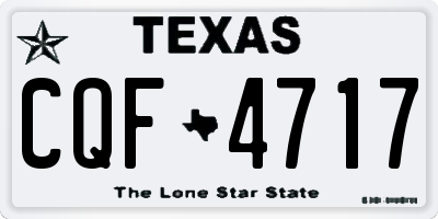 TX license plate CQF4717