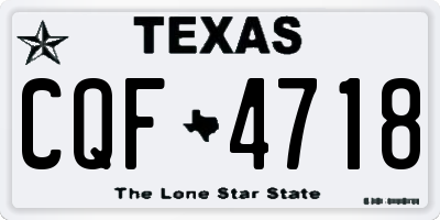 TX license plate CQF4718