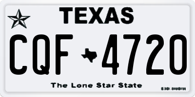 TX license plate CQF4720