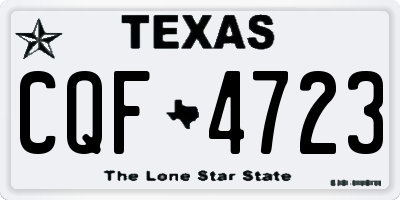 TX license plate CQF4723