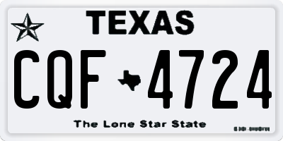 TX license plate CQF4724
