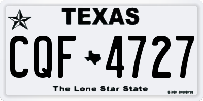 TX license plate CQF4727