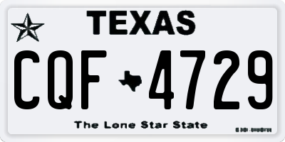 TX license plate CQF4729