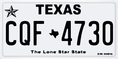 TX license plate CQF4730