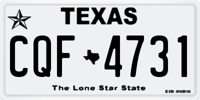TX license plate CQF4731
