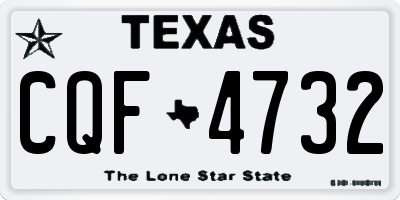 TX license plate CQF4732