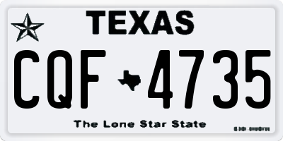 TX license plate CQF4735