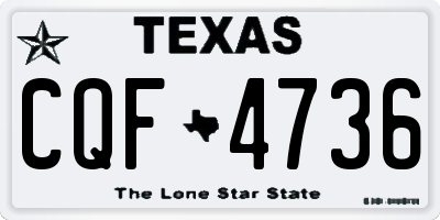 TX license plate CQF4736