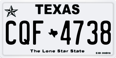 TX license plate CQF4738