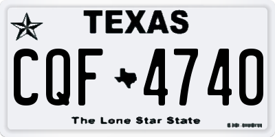 TX license plate CQF4740