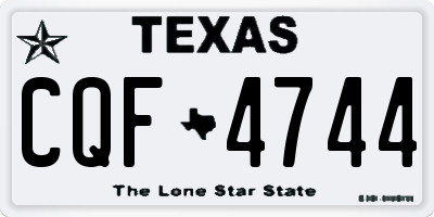 TX license plate CQF4744