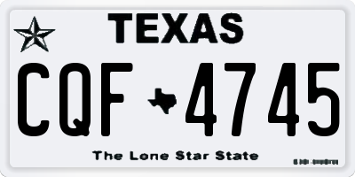 TX license plate CQF4745