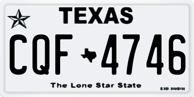 TX license plate CQF4746