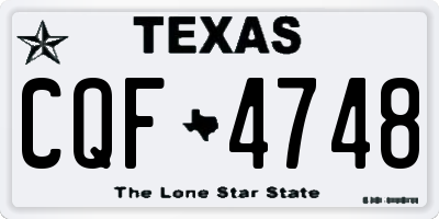 TX license plate CQF4748