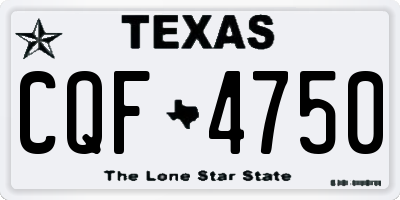 TX license plate CQF4750