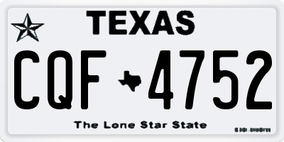 TX license plate CQF4752