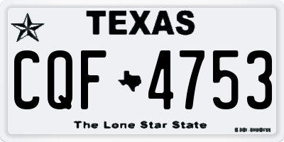 TX license plate CQF4753