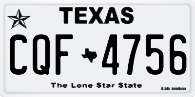 TX license plate CQF4756