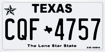 TX license plate CQF4757