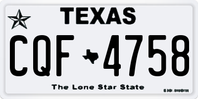 TX license plate CQF4758