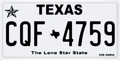 TX license plate CQF4759