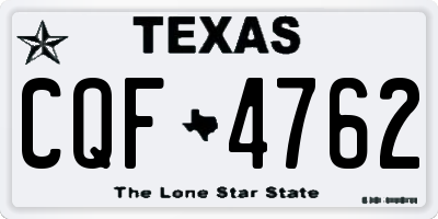 TX license plate CQF4762