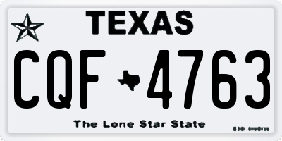 TX license plate CQF4763