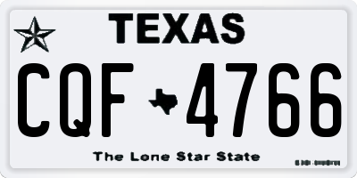 TX license plate CQF4766