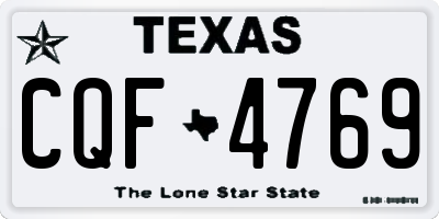 TX license plate CQF4769