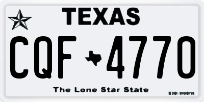 TX license plate CQF4770