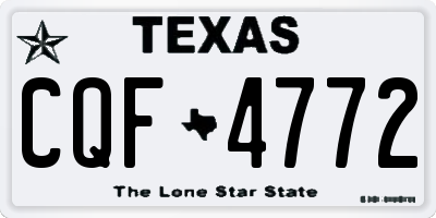 TX license plate CQF4772