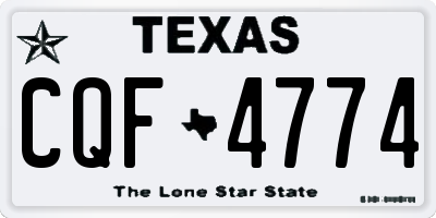 TX license plate CQF4774