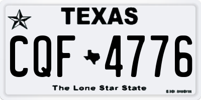 TX license plate CQF4776