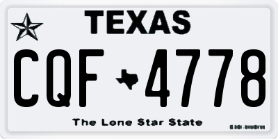 TX license plate CQF4778