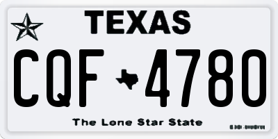TX license plate CQF4780