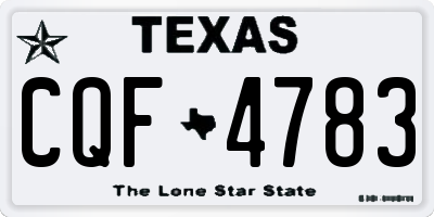 TX license plate CQF4783