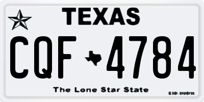 TX license plate CQF4784